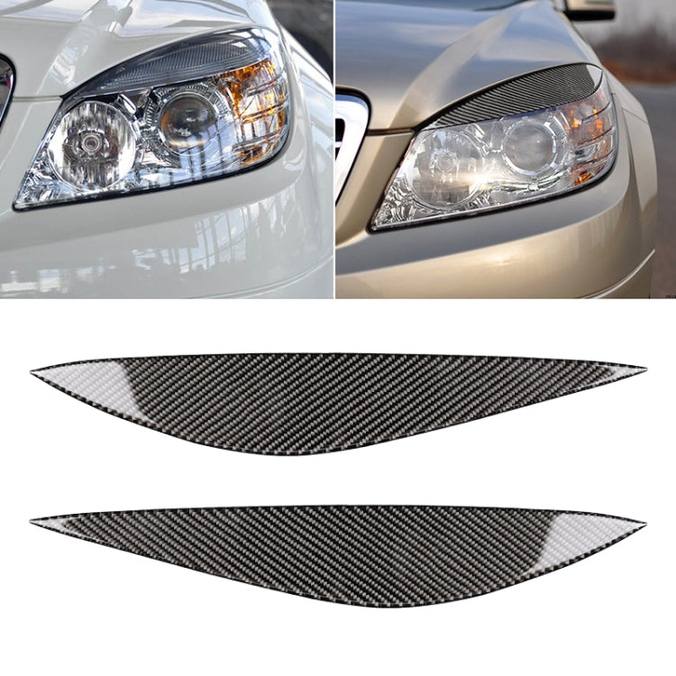 Sopracciglio leggero in fibra di carbonio per auto per Mercedes-Benz W204 Pre-Facelift 2008-2011, For Mercedes-Benz W204