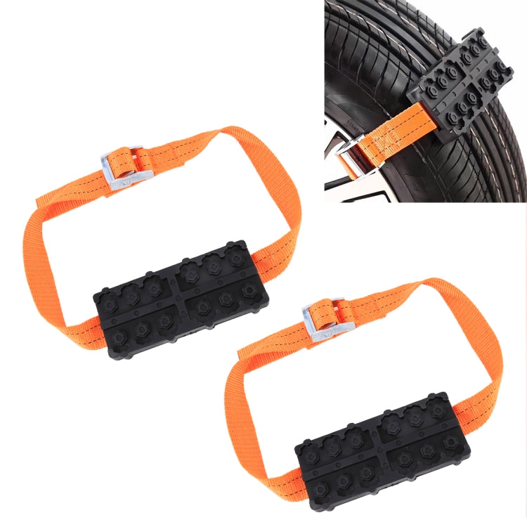 2 PZ Catene da neve per auto universali Fango Pneumatici Tappetino per trazione Catena per ruote Tracce antiscivolo Auto Inverno Strada Strumento di svolta Antiscivolo Grip Tracce, Anti Slip Grip Tracks