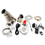 Set di tubi per valvole di scarico elettriche con telecomando per auto in acciaio inossidabile CNSPEED, dimensioni: 2,5 pollici, Size: 2.5 inch