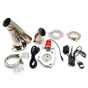Set di tubi per valvole di scarico elettriche con telecomando per auto in acciaio inossidabile CNSPEED, dimensioni: 2,5 pollici, Size: 2.5 inch
