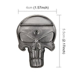 Adesivo per auto in metallo con teschio dorato e occhi rossi, Horrify Skull