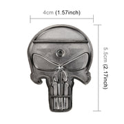 Adesivo per auto in metallo con teschio dorato e occhi rossi, Horrify Skull