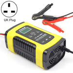 Caricabatterie universale intelligente 12V 6A per auto e moto, lunghezza: 55 cm, presa UK, UK Plug (Red), UK Plug (Yellow)