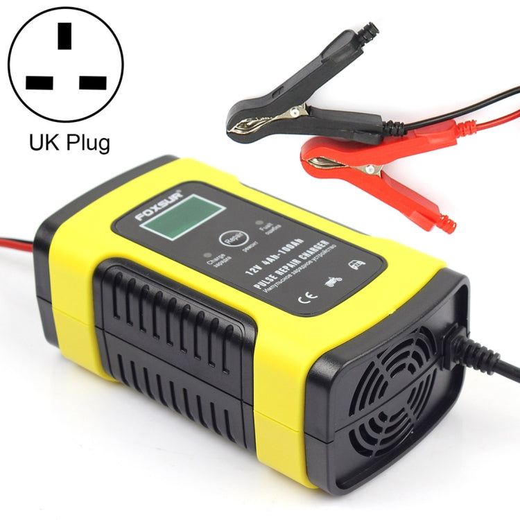 Caricabatterie universale intelligente 12V 6A per auto e moto, lunghezza: 55 cm, presa UK, UK Plug (Red), UK Plug (Yellow)