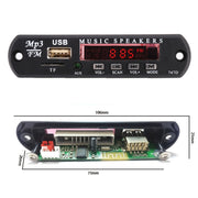 Scheda decodifica lettore MP3 audio 12V per auto Radio FM TF USB 3,5 mm AUX, senza Bluetooth e registrazione, without Bluetooth and Recording