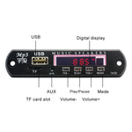 Scheda decodifica lettore MP3 audio 12V per auto Radio FM TF USB 3,5 mm AUX, senza Bluetooth e registrazione, without Bluetooth and Recording