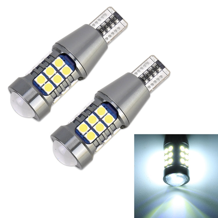 2 PZ T15 DC9-16V / 7,5 W / 6000 K / 600 LM Luci di retromarcia per auto 27 LED Lampade SMD-3030, T15 DC9-16V / 7.5W