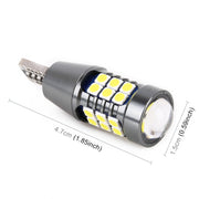 2 PZ T15 DC9-16V / 7,5 W / 6000 K / 600 LM Luci di retromarcia per auto 27 LED Lampade SMD-3030, T15 DC9-16V / 7.5W