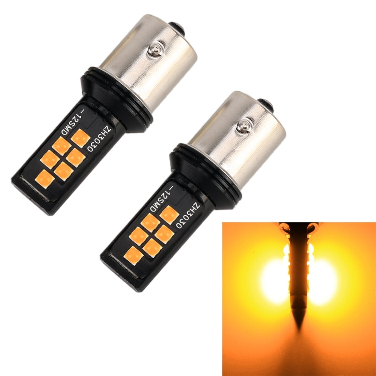 2 PZ 1156 DC9-16V / 3,5 W Indicatori di direzione automatici per auto Lampade 12 LED SMD-ZH3030, con corrente costante, 1156 (White Light), 1156