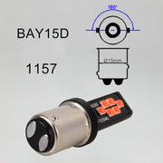 2 luci di stop per auto 1157 DC9-16V / 3,5 W 12 LED SMD-ZH3030, con corrente costante, 1157, 1157 (White Light)