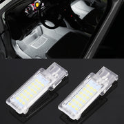 2 PCS DC12V / 1.5W / 6000K / 100LM Luci del nido per auto Lampada vano piedi Lampada sedile 18 LED SMD-3528 Lampade per Volkswagen, Car Foot Nest Lights