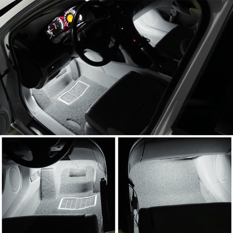 2 PCS DC12V / 1.5W / 6000K / 100LM Luci del nido per auto Lampada vano piedi Lampada sedile 18 LED SMD-3528 Lampade per Volkswagen, Car Foot Nest Lights