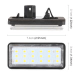 2 pz DC12V / 1,5 W / 6000 K / 100 LM Luce targa auto LED 18 LED SMD-3528 Lampade per Lexus, For Lexus