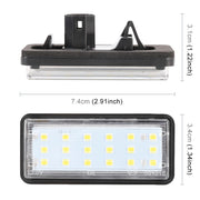 2 pz DC12V / 1,5 W / 6000 K / 100 LM Luce targa auto LED 18 LED SMD-3528 Lampade per Lexus, For Lexus