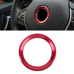Adesivo per copertura anello decorativo volante in lega di alluminio per BMW
