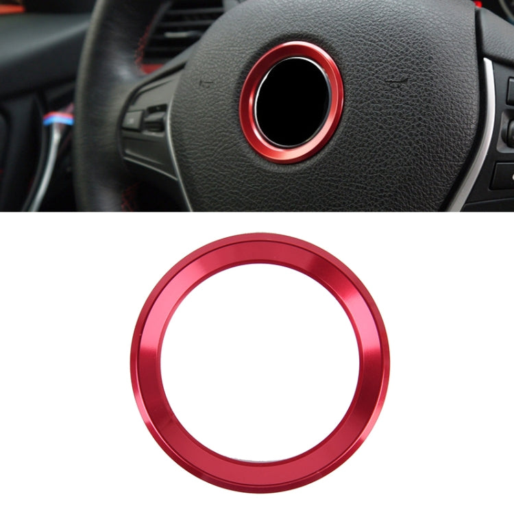Adesivo per copertura anello decorativo volante in lega di alluminio per BMW