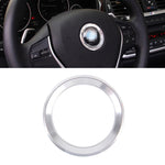 Adesivo per copertura anello decorativo volante in lega di alluminio per BMW