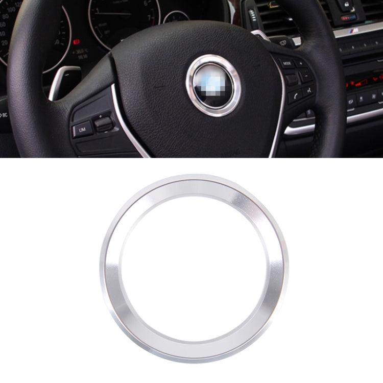 Adesivo per copertura anello decorativo volante in lega di alluminio per BMW