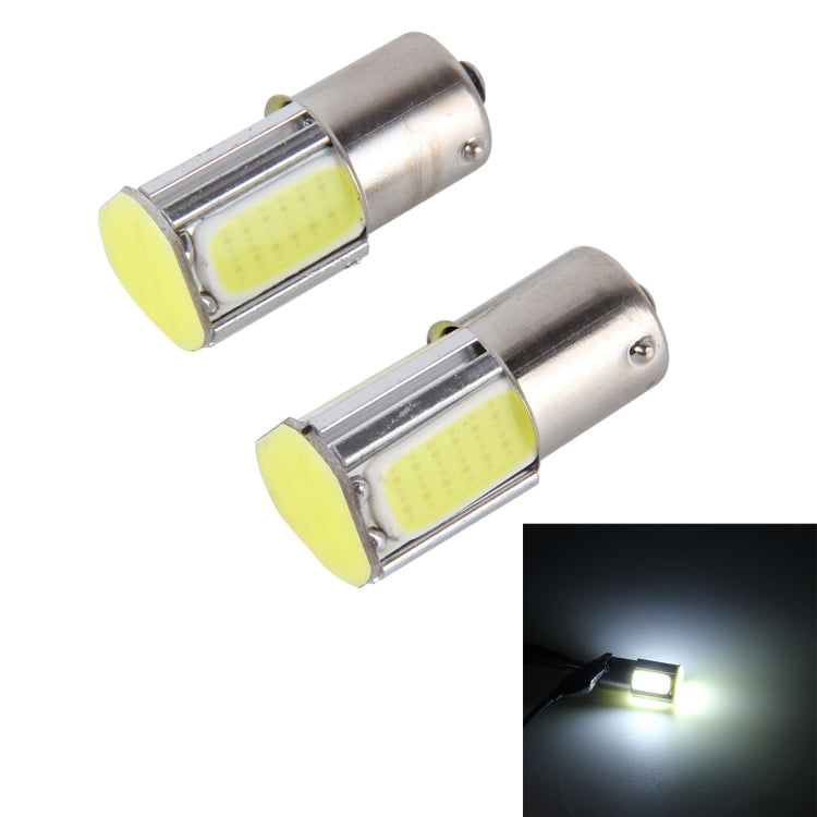 2 PZ 1156/BA15S 5W 6000K 350lm 4 LED COB Canbus Lampadina fanale posteriore per auto, DC 12V, 1156