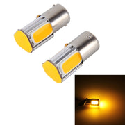 2 luci di direzione per auto 1156/Ba15s 5W 4 LED COB, DC 12V, 1156+5W Yellow Light
