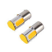 2 luci di direzione per auto 1156/Ba15s 5W 4 LED COB, DC 12V, 1156+5W Yellow Light