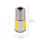 2 luci di direzione per auto 1156/Ba15s 5W 4 LED COB, DC 12V, 1156+5W Yellow Light