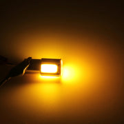 2 luci di direzione per auto 1156/Ba15s 5W 4 LED COB, DC 12V, 1156+5W Yellow Light