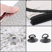 Visiera parasole per auto Epe per uso generale prima del file, dimensioni: 140 cm x 70 cm, 140 x 70cm (Silver)