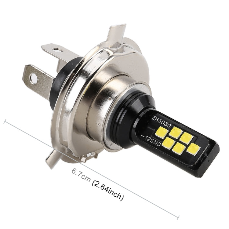 2 PZ H4 DC9-16V / 3,5 W(H) 1,1 W(L) / 6000K / 320LM Fendinebbia per auto 12 LED Lampade SMD-ZH3030, con corrente costante, H4