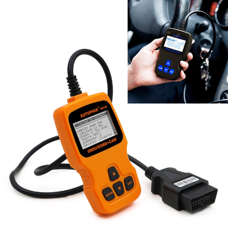 AUTOPHIX OM123 Lettore di codici EOBD per scanner portatile per auto OBD2 Strumento diagnostico per auto OBD 2 Scanner automobilistico, OM123, OM123 (Orange)