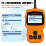 AUTOPHIX OM123 Lettore di codici EOBD per scanner portatile per auto OBD2 Strumento diagnostico per auto OBD 2 Scanner automobilistico, OM123, OM123 (Orange)