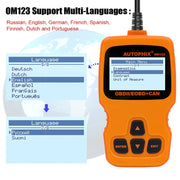 AUTOPHIX OM123 Lettore di codici EOBD per scanner portatile per auto OBD2 Strumento diagnostico per auto OBD 2 Scanner automobilistico, OM123, OM123 (Orange)