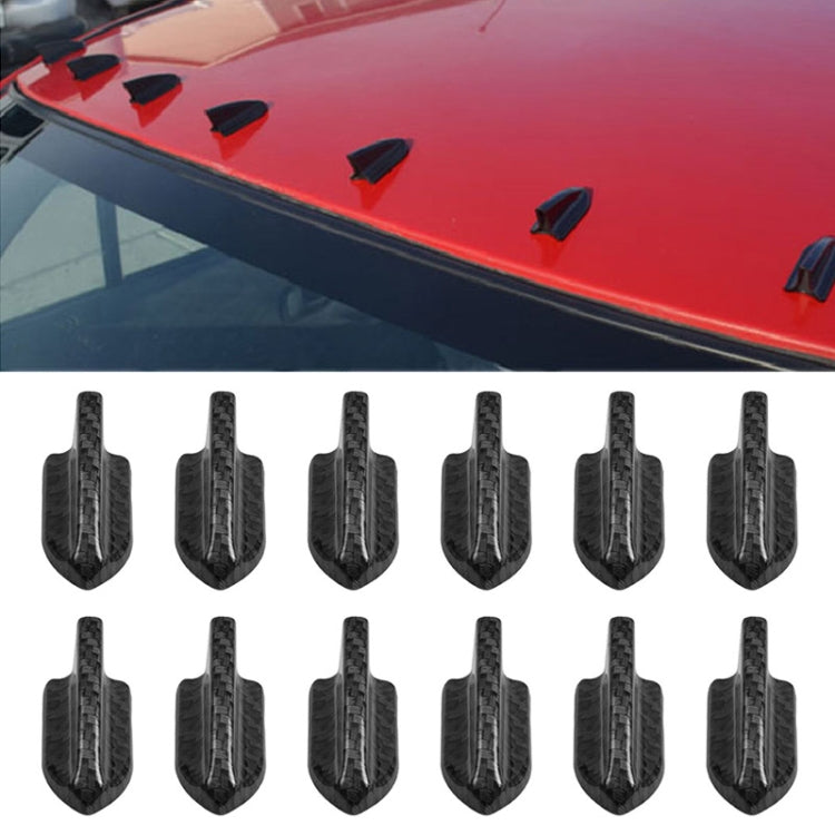Spoiler sul tetto con generatore di vortice, diffusore a pinna di squalo, struttura in fibra di carbonio universale da 10 pezzi, Carbon Fiber