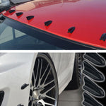 Spoiler sul tetto con generatore di vortice, diffusore a pinna di squalo, struttura in fibra di carbonio universale da 10 pezzi, Carbon Fiber