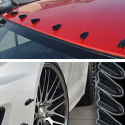 Spoiler sul tetto con generatore di vortice, diffusore a pinna di squalo, struttura in fibra di carbonio universale da 10 pezzi, Carbon Fiber