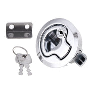 Chiusura a scatto per porta camper/yacht/bagno, armadio, fermaporta, cassetto, armadietto, con chiave, Washroom Door Catch Latch (Silver), Washroom Door Catch Latch (Black)