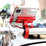 Staffa per telefono in lega di alluminio per manubrio moto, Handlebar Aluminum Alloy Phone Bracket