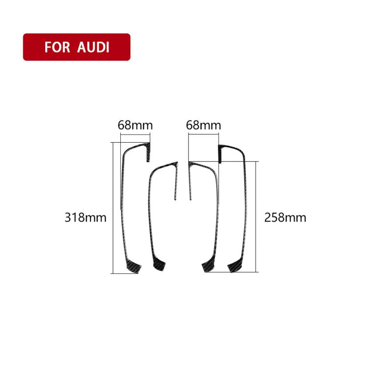 Cornice decorativa per pulsanti porta in fibra di carbonio da 4 pezzi per Audi A3, Door Button