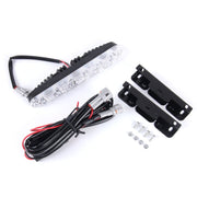 2 PZ LD-006 5730-6SMD 12W 1200LM 7000K Luce di marcia diurna a luce bianca.DC 12V, White Light+12W 1200LM/7000K