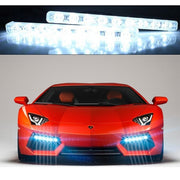 2 PZ LD-006 5730-6SMD 12W 1200LM 7000K Luce di marcia diurna a luce bianca.DC 12V, White Light+12W 1200LM/7000K