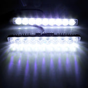 2 PZ LD-008 5730-9SMD 15W 1500 LM 7000K Luce di marcia diurna a luce bianca.DC 12V, White Light+15W 1500LM/7000K