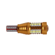 2 PZ T15-4014-32SMD + 1CREE 5W 650LM Luce bianca LED Decodifica Lampada luci di ingombro per auto, DC12V (Oro), 5W 4014-32SMD + 1CREE