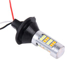 2 PZ 1156/BA15S/BAU15S 10W 1000 LM 6000K Luce bianca + gialla DRL e indicatore di direzione con 42 lampade SMD-2835-LED, DC 12-24V, 1156 42 SMD-2835-LED Lamp