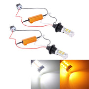 2 PZ T20/7440 10W 1000 LM 6000K Luce bianca + gialla DRL e indicatore di direzione con 42 lampade SMD-2835-LED, DC 12-24V, T20 42 SMD-2835-LED Lamp