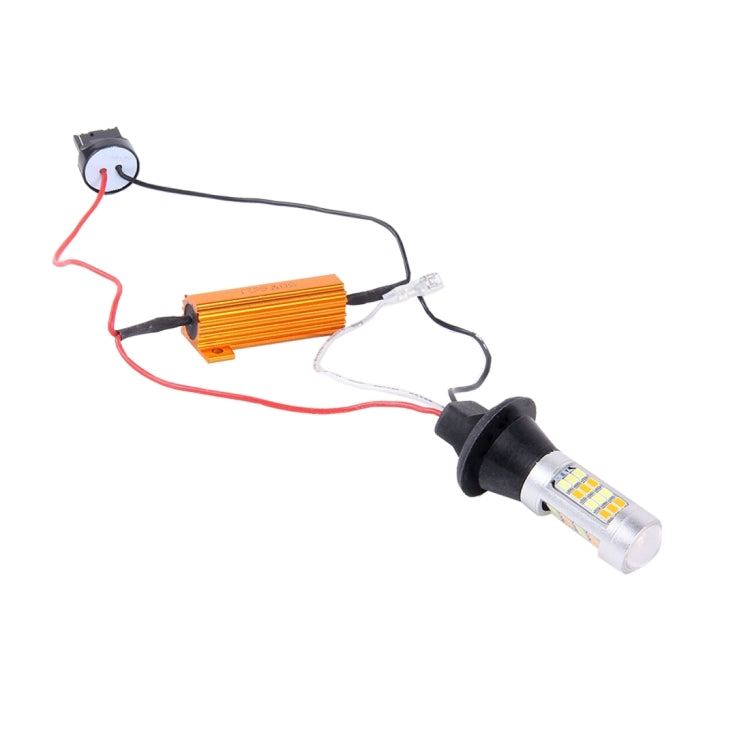 2 PZ T20/7440 10W 1000 LM 6000K Luce bianca + gialla DRL e indicatore di direzione con 42 lampade SMD-2835-LED, DC 12-24V, T20 42 SMD-2835-LED Lamp