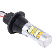 2 PZ T20/7440 10W 1000 LM 6000K Luce bianca + gialla DRL e indicatore di direzione con 42 lampade SMD-2835-LED, DC 12-24V, T20 42 SMD-2835-LED Lamp