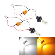 2 PZ 1156/BA15S/BAU15S 10W 1000LM 6000K Luce bianca + gialla DRL e indicatore di direzione con 20 lampade SMD-5730-LED, DC 12-24V, 1156 20 SMD-5730-LED Lamps