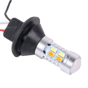 2 PZ 1156/BA15S/BAU15S 10W 1000LM 6000K Luce bianca + gialla DRL e indicatore di direzione con 20 lampade SMD-5730-LED, DC 12-24V, 1156 20 SMD-5730-LED Lamps