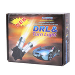 2 PZ 1156/BA15S/BAU15S 10W 1000LM 6000K Luce bianca + gialla DRL e indicatore di direzione con 20 lampade SMD-5730-LED, DC 12-24V, 1156 20 SMD-5730-LED Lamps