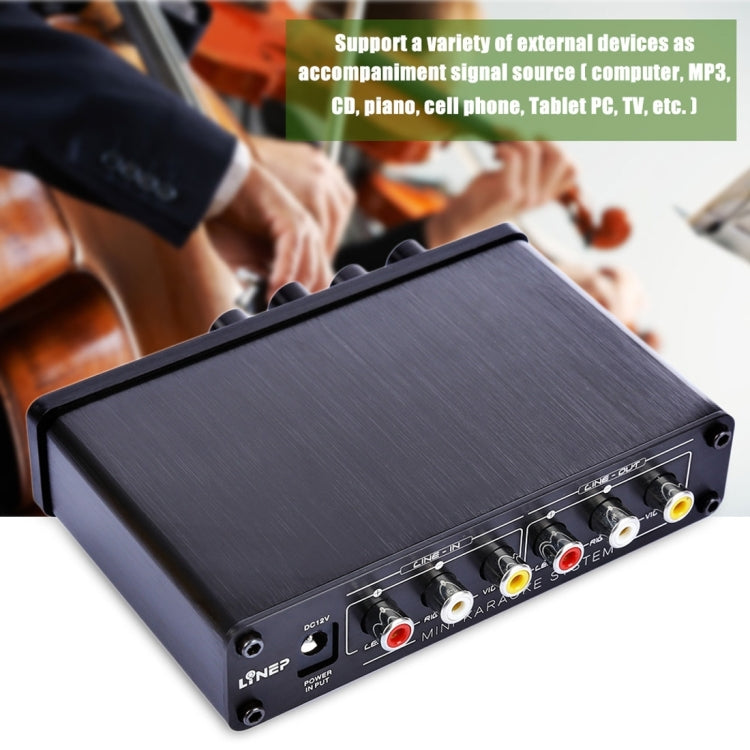 A933 Mini Karaoke Machine System Amplificatore mixer audio per PC/TV/telefoni cellulari, supporto ingresso RCA/ingresso microfono a 2 canali, A933